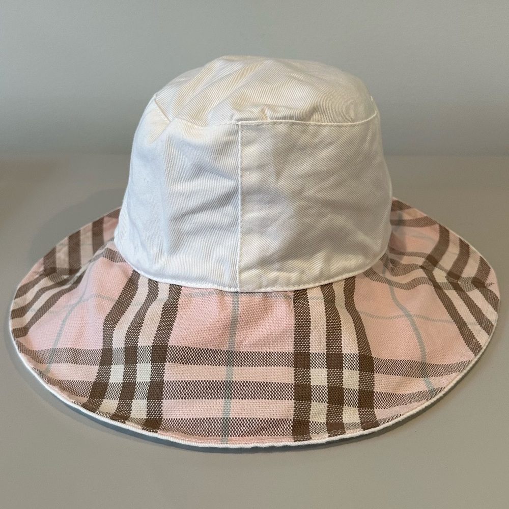Burberry Pink Nova Check Reversible Hat